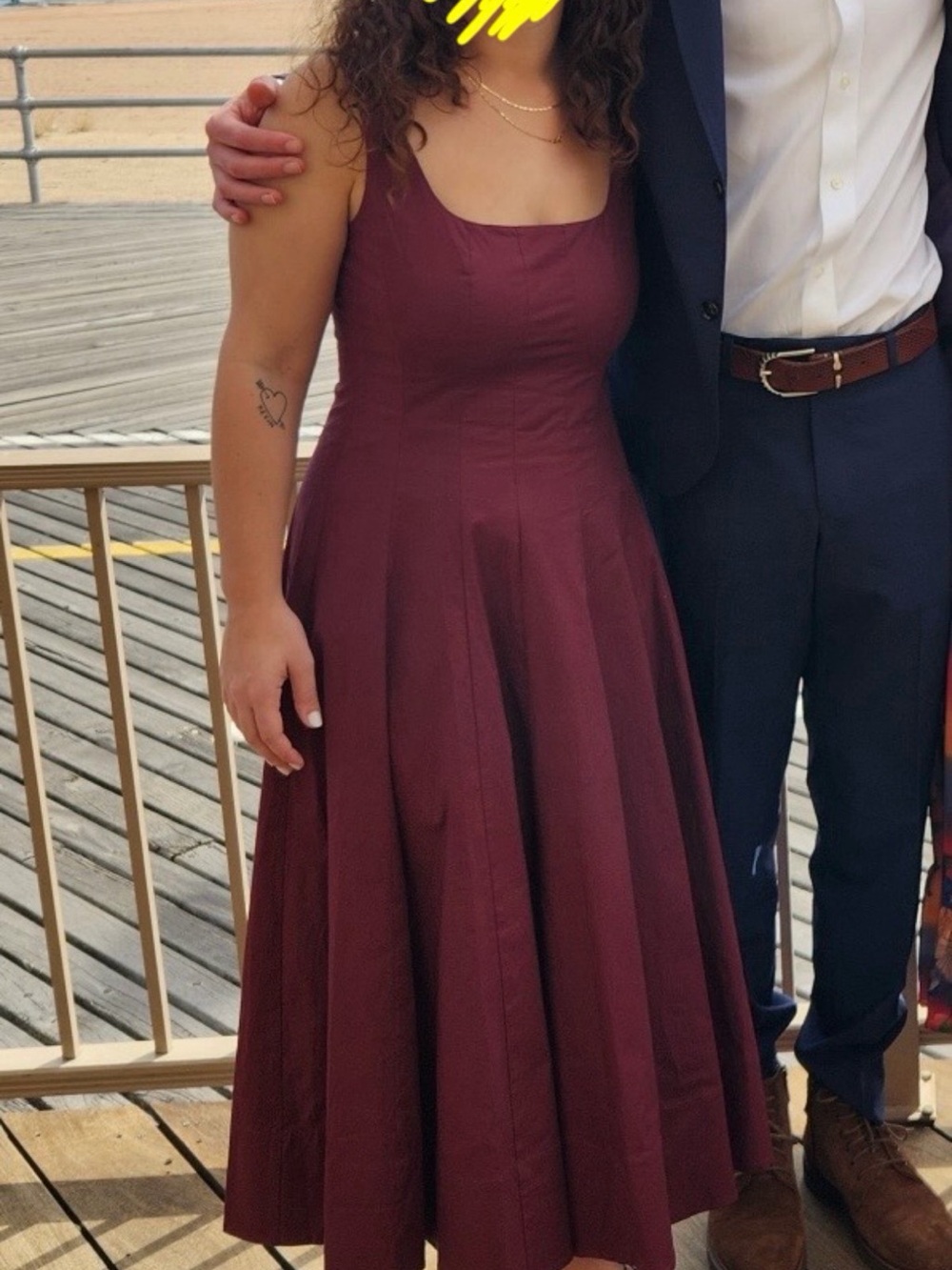 Staud Wells Dress in Burgundy